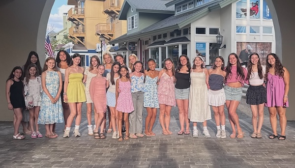 Girls night out at overnight dance camp for girls